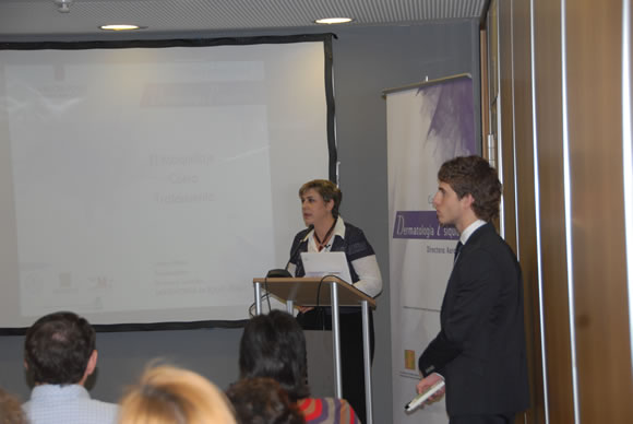 Leonor Prieto, durante su ponencia